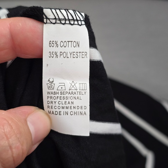 Hount Maxi Dress Womens Medium Black White Striped Beachwear Minimalist Casual - Picture 8 of 9